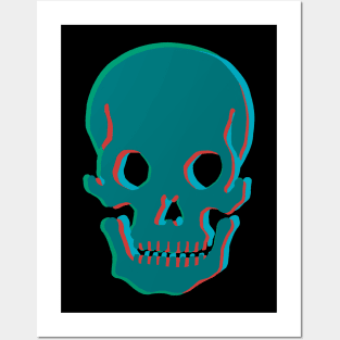 Op Art Skull Posters and Art